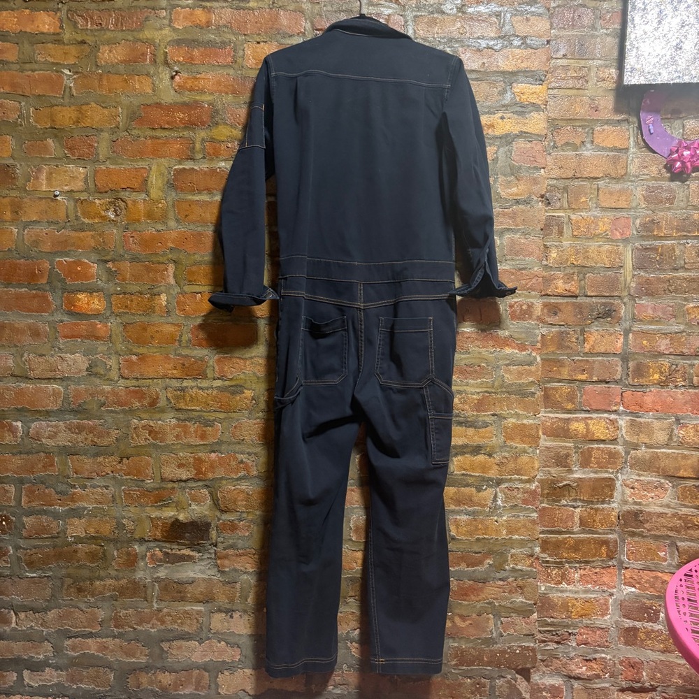 WILDFANG THE ESSENTIAL LONG SLEEVE COVERALL - S - NAVY DENIM - Picture 9 of 14